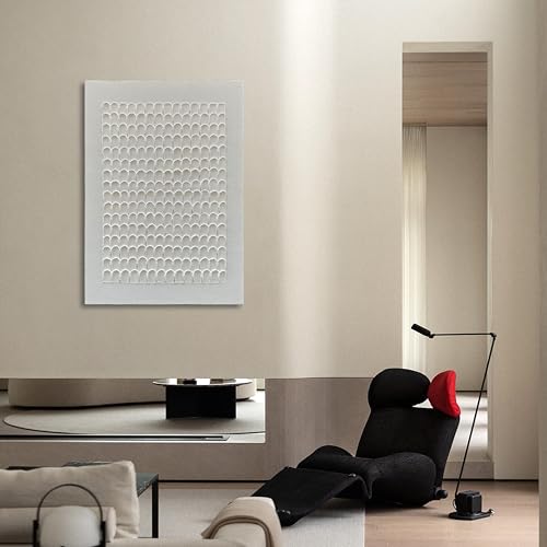 NANKAI Art Hand-Painted 40x28 inch White Texture Abstract Art Painting Modern Minimalist Oil Painting, Home Wall Decoration by NANKAI - Used condition - US$102.71