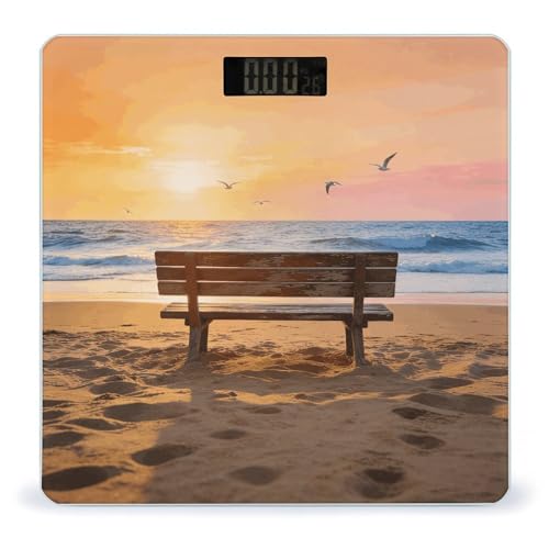 Báscula Digital de Baño Beach Bench con Sensor Preciso miniatura 1