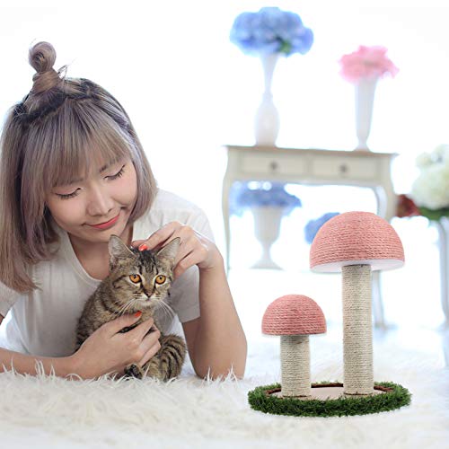 Balacoo Bloco de Arranhões para Gatos em Forma de Cogumelo Almofadas de Escalada Cobertas com Sisal,