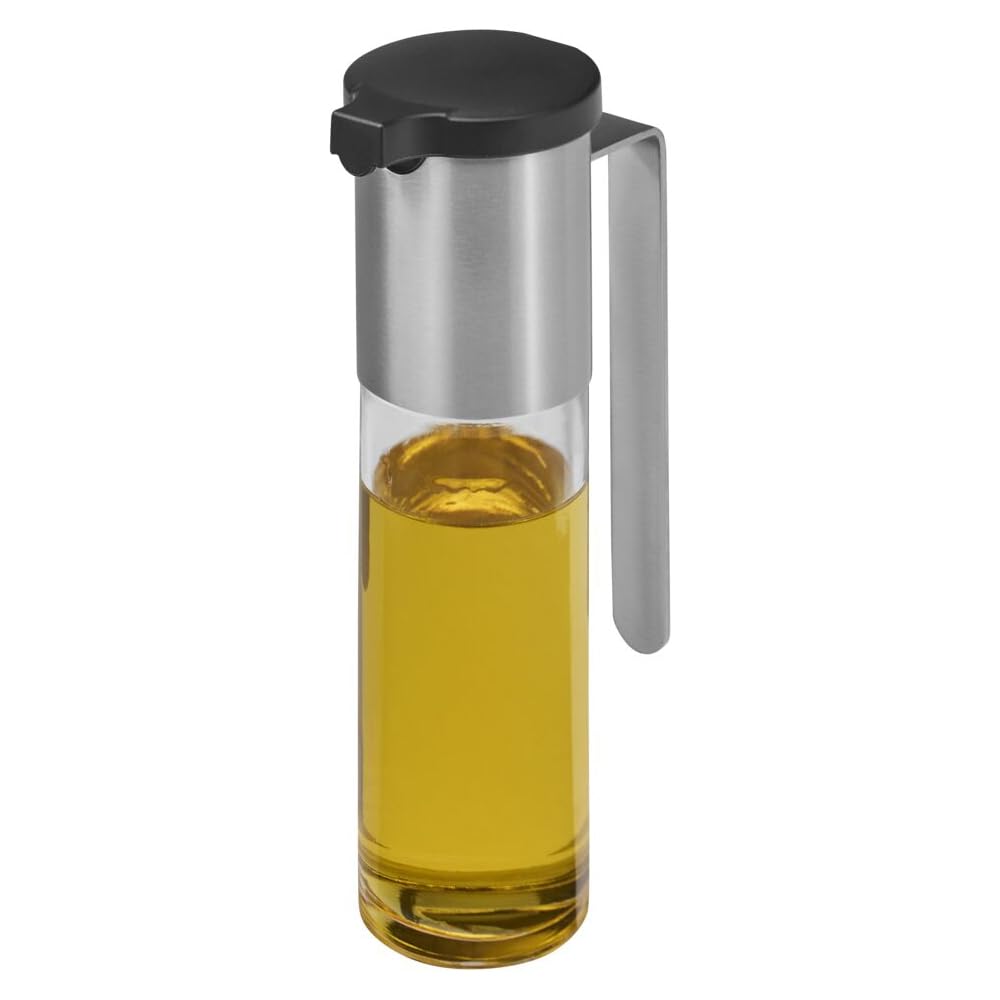 WMF Basic Essig- Ölspender 120ml, Essig und Öldosierer mit Aromadeckel, Rücklauföffnung, Glasbehälter, Cromargan Edelstahl mattiert Küche, Haushalt & Wohnen