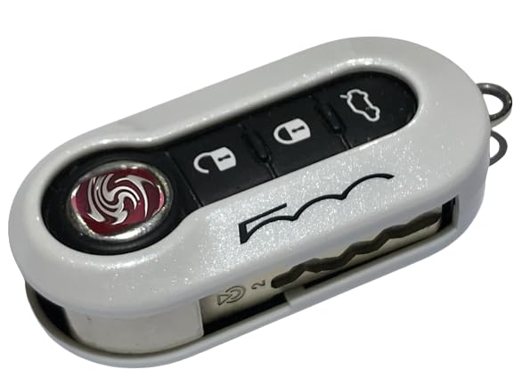 Nordecco Fiat 500 Key Case Cover, Fits 500, 500C, 500L, Abarth, Grande Punto, Brava, Fiat Panda, Stilo, Linea