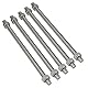 Yeebyee M12x250mm 304 Edelstahl Vollgewindestange, Rechtsgewinde 1.75mm Steigung mit 10 Stück Sicherungsmuttern, 5 Stück/Packung