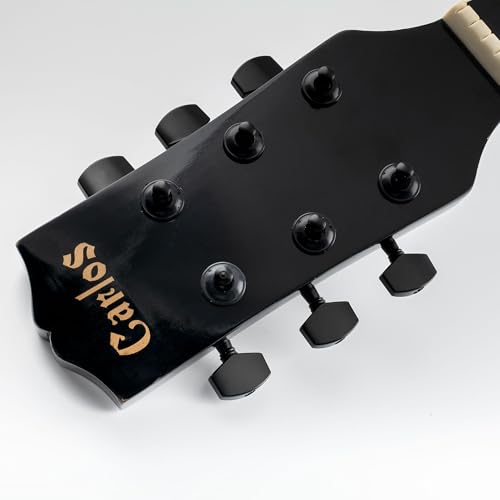 Musiclily 3+3 półzamknięte stroiki gitarowe klucze do strojenia kołków zestaw głowic maszynowych do gitary elektrycznej/akustycznej, czarne