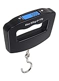 Electronic Luggage Scale with Digital LCD - Portable Hanging Scale with Hook 50 kg, Electronic Travel Suitcase Scale for Home, Airport and Baggage