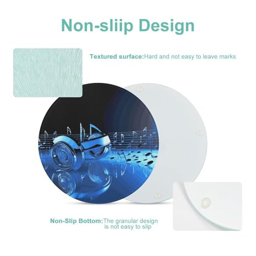 Planche à découper en verre bleu durable résistant aux rayures de cuisine