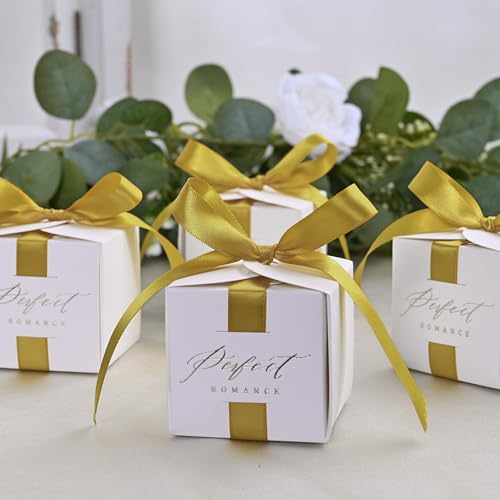 Image of Double Face Cream Gold Satin Ribbon 1 /2 inch X 50 Yards Polyester Cream Gold Ribbon for Gift Wrapping Very Suitable for Weddings Party Invitation Decorations and More
