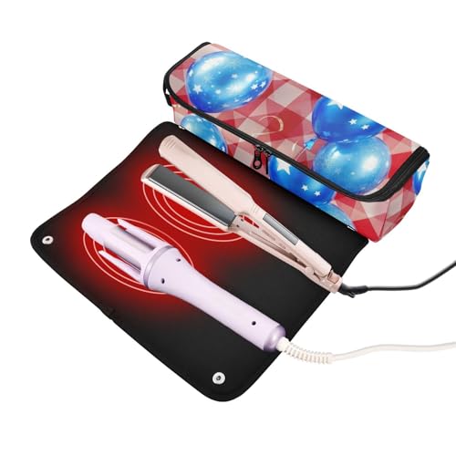 Bolsa para herramientas de cabello con tapete resistente al calor miniatura 2