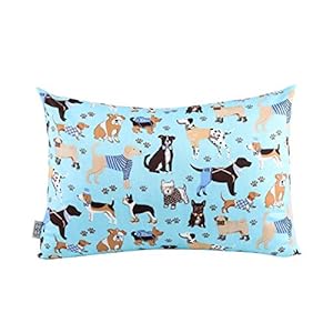 Cloele Kids Toddler Pillowcase Envelope Travel Pillowcase Baby Pillow Cover Fits Pillows Sized 12×16 or 13×18-1 Pack Soft Children’s Bedding Pillowslip Case for Boys and Girls – Blue Dog