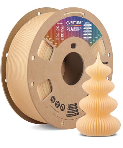Image of OVERTURE Christmas PLA Filament 1.75mm PLA 3D Printer Filament, 1kg Cardboard Spool (2.2lbs), Dimensional Accuracy + /- 0.02mm, Fit Most FDM Printer (Champagne Frost)