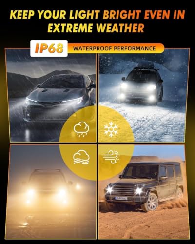 Image of Termitor H4 /9003 LED Bulbs, 110,000LM Brightness High /Low Beam, 85000+ Hours Long Service Life, 6500K Cool White, Real 1:1 Halogen Size HB2 Fog Light Bulbs, 3 Mins Plug N Play, Pack of 2
