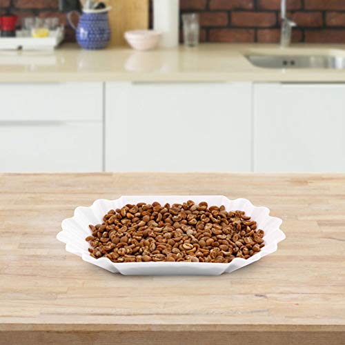 XUXHOU Taca na Ziarna Kawy Znakomite Wykonanie Kuchnie Rodzinne Materiał Przyjazny dla środowiska (WHITE)