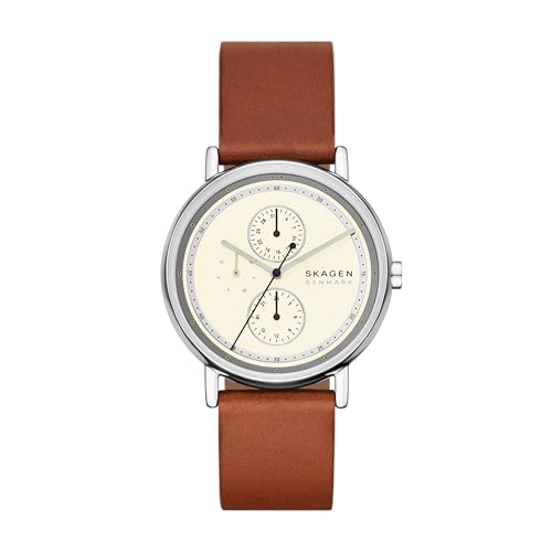 Skagen Men's Signatur Multifunction Brown Leather Watch SKW6942