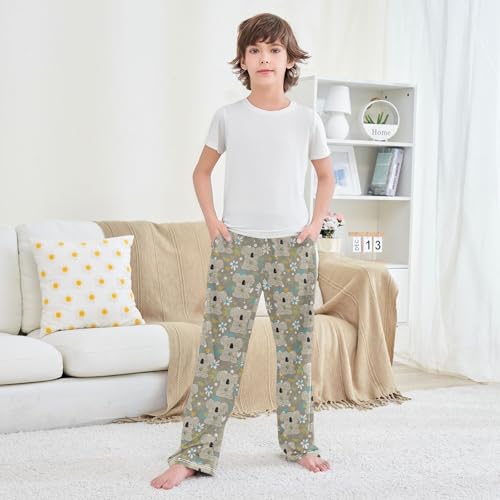Boys' Pants Cute Koala Baby Flower Long Bottoms Jogger Pants Elastic Waist Trousers with Pockets S-XL3