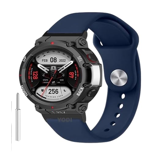 Image of YODI Strap Band Compatible with Amazfit T-Rex 2 Smartwatch Only Soft Silicone | Nylon | Chain | Leather Watch Straps with Installation Adjuster Tool For Amazfit TRex 2