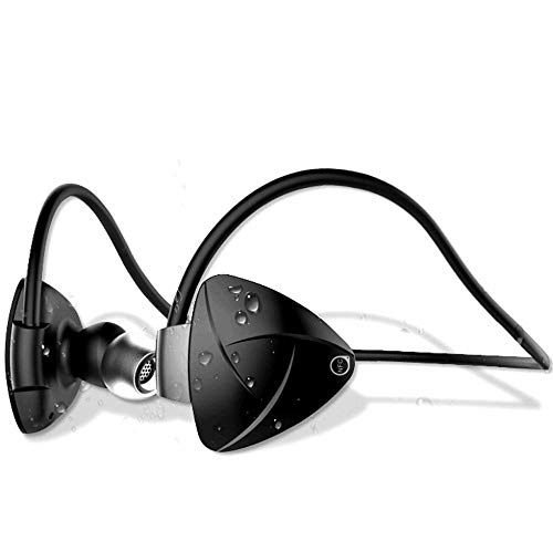 Chevron AlienBass Bluetooth v4.2 Earphones Headphone with Mic, Sweatproof Sports Headset, Best for Running and Gym, Stereo Sound Quality with Ergonomic-Design (Volcano Black)