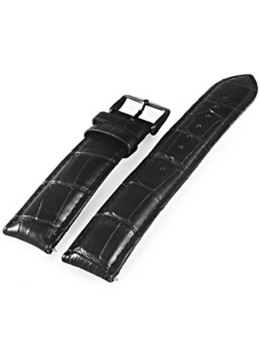 Preisvergleich Produktbild Alienwork Uhrenarmband für Herren-Uhr schwarz mit Lederarmband