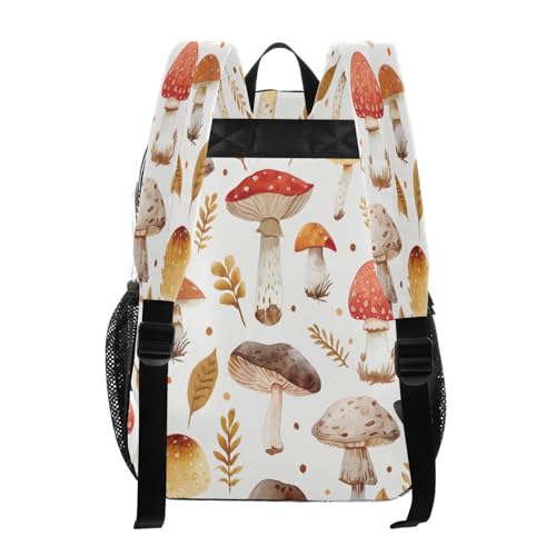 Mochila transparente de hojas de hongo escolar resistente con múltiples bolsillos 3
