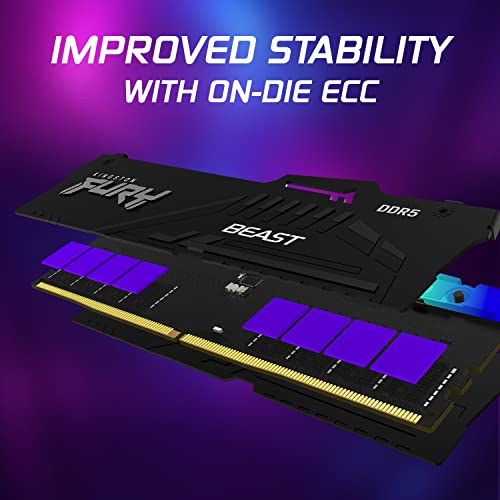 Image of Kingston Technology Kingston Fury Beast RGB 16GB 5200MT /s DDR5 CL36 Desktop Memory Single Module | Infrared Sync Technology | AMD Expo | Plug N Play | KF552C36BBEA-16