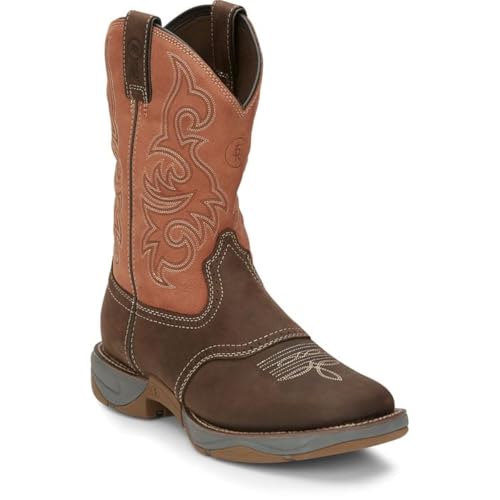 Tony Lama Junction 11' Waterproof Work Boot for Men's - 3R Work Collection - Cowhide, Non-Leather Outsole, Dusty - 9 D