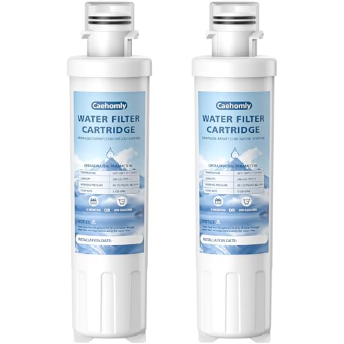 2 PACK MIWF6200 Water Filter Cartridge Compatible with Midea MRS26D5AST MIWF6200 MF-2008-R2 For Sharp SJWF200 SJG2254FS For Thor Kitchen WF200 For Zline MIWFT2100 RFM-W-36 Models 200 Gallon