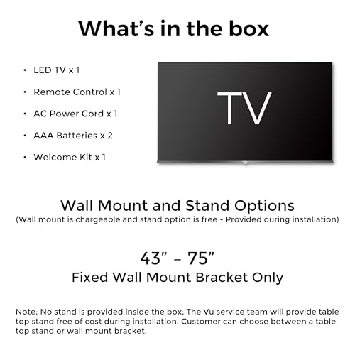 Image of Vu 108cm (43 inches) Vibe Series 4K QLED Smart Google TV 43VIBE-DV
