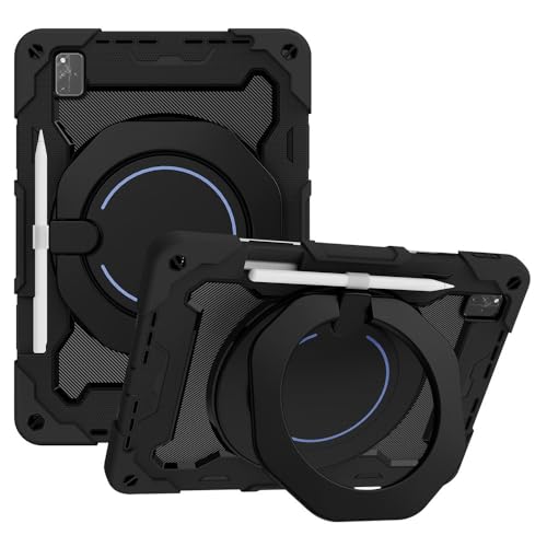 Accessoire MatePad Pro 12.6 étui tablette antichoc noir avec sangle et anneau