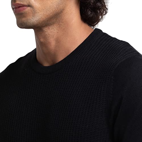 Image of Spykar Men Cotton Round Neck Casual Sweater