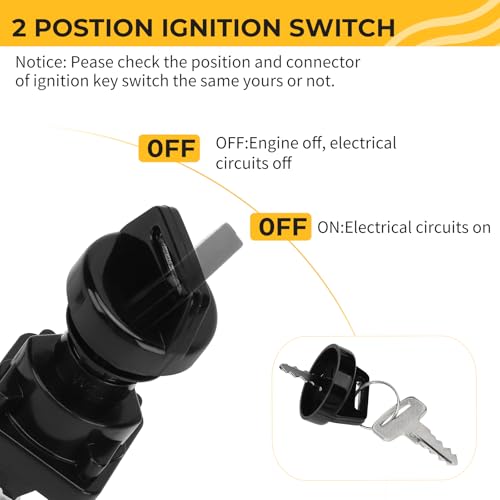 Image of M MATI Ignition Key Switch for Kawasaki Bayou 300 400 Lakota 300 1988-2003 Prairie 400 1997-1998 Prairie 300 1999 27005-1201 27005-1159 27005-1186 27005-1132