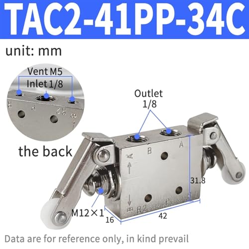 Interrupteur pneumatique TAC2-41V haute précision pour commande d'air - 3