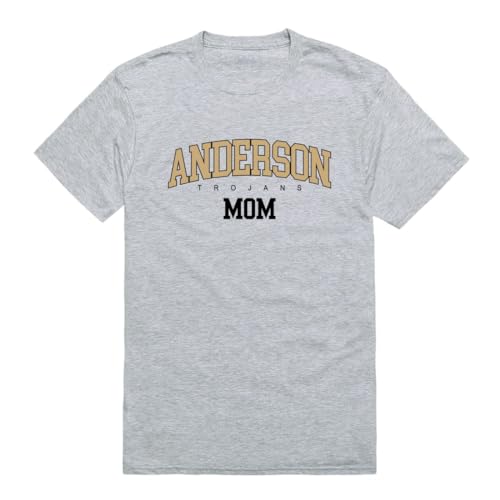 Anderson University Trojans Mom T-Shirts Heather Grey Small