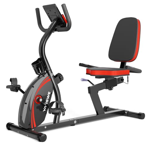VANSWE Recumbent Exercise Bike for Adults Seniors - Recumbent Bikes for Home with Magnetic Resistance, Bluetooth and App Connectivity, Pulse Sensor Re