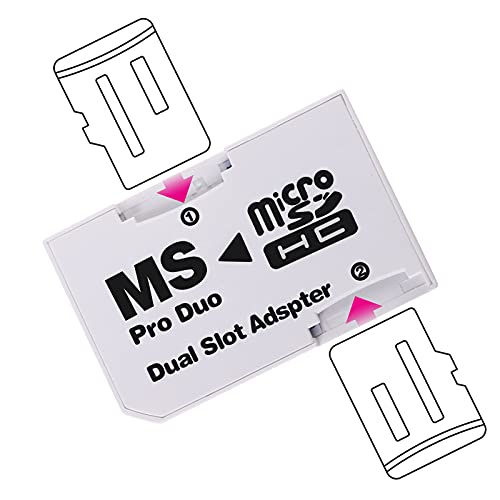 Cuziss Dual Slot Microsd Micro Sdhc Adapter Duo Pro Memory Stick Adapter For Psp Sony #TOP3
