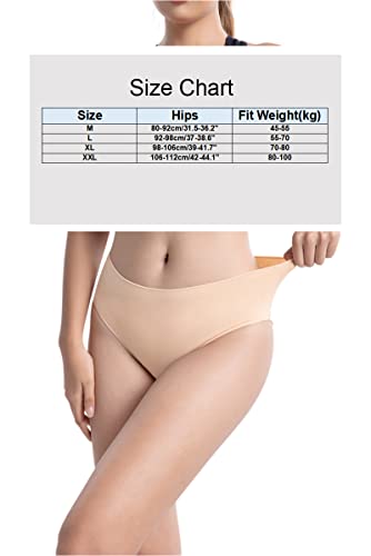 Yuegoslifu High Waisted Womens Underwear, Plus Size Cotton Underwear Briefs Breathable Soft Fiber Panties For Ladies, 6 Pack, B/W/Nude, L #TOP5