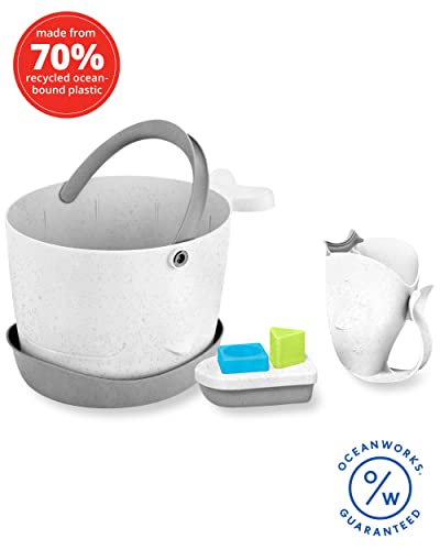 Image of Skip Hop Moby x Oceanworks Baby Bath & Bath Toy Bucket Bundle