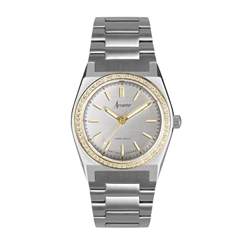 Accurist Origin 70016 Montre à quartz argentée avec affichage analogique et bracelet en acier...