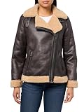 Levi's Women's Faux Shearling Moto, Molasses, Medium