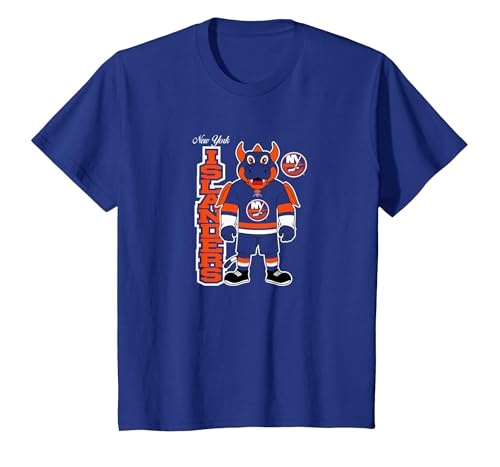 New York Islanders Sparky Mascot NHL Officially Licensed T-Shirt, Youth, Royal Blue, Small