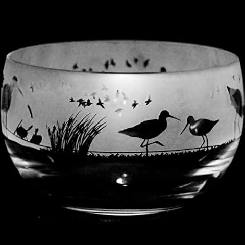 ANIMO GLASS Wading Birds Crystal Bowl Cover