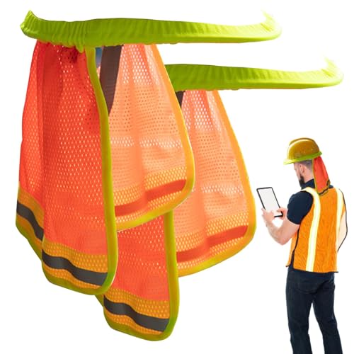 2 Piezas Parasol Casco Seguridad Protector Solar para Casco Obra Protector, Escudo Protectors Solar para el Cuello Accesorios para Cascos para Trabajos de construcción al Aire Libre