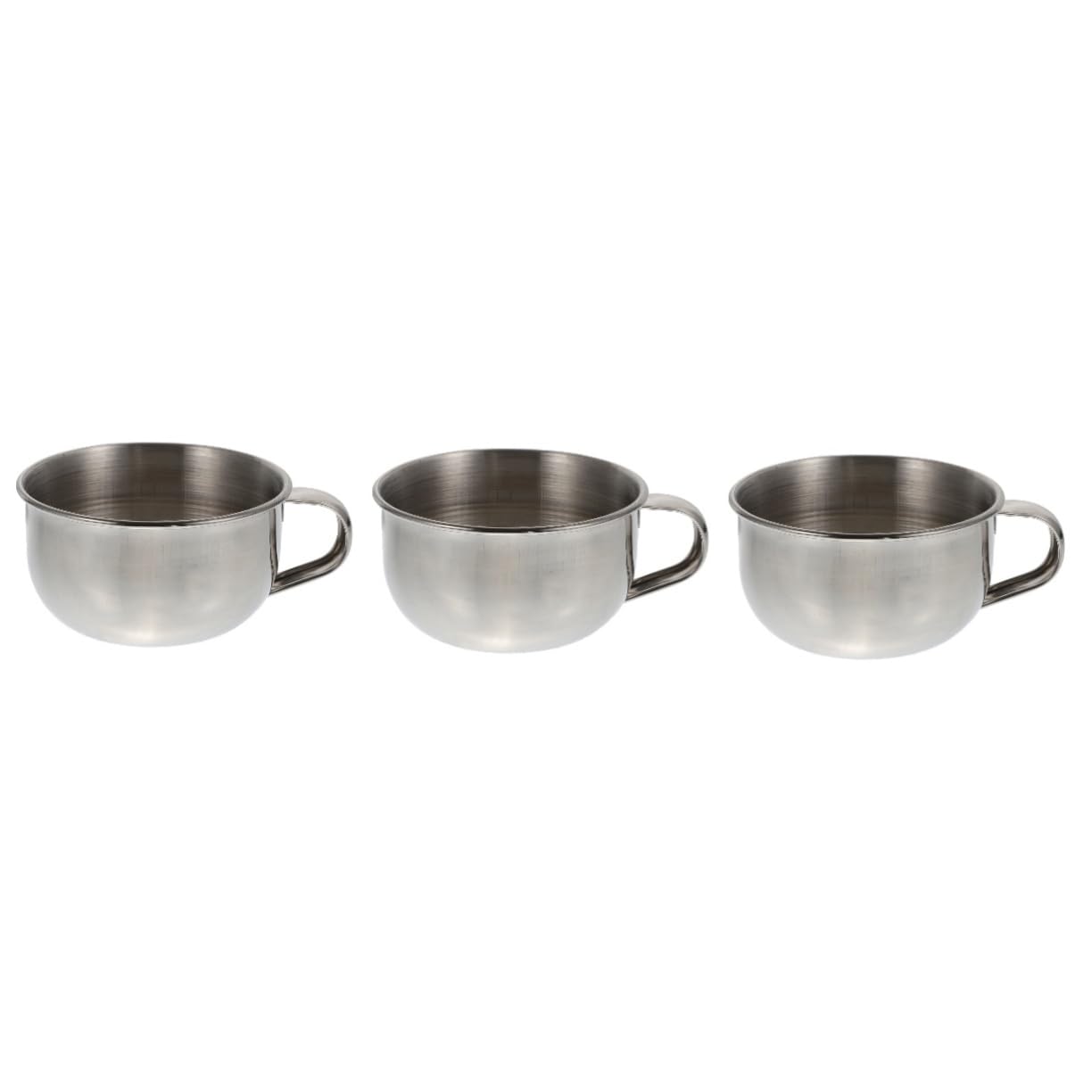 Healeved 3pezzi Ciotola Da Barba Pratica Acciaio Inossidabile Con Manico Antiscivolo Perfetta Per La Rasatura Elegante e Funzionale Per Viaggi e Uso Quotidiano Resistente Alla e Duratura