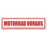 Format:30x8 cm Kiwistar Motorrad voraus 1 Magnetschild Schild magnetisch