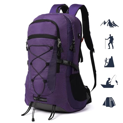 TANTOMI Wanderrucksack 45L Herren Damen Rucksack Groß Trekkingrucksack Leicht Reiserucksack mit Atmungsaktiver Rückenpolsterung, Outdoorrucksack für Radfahren, Bergsteigen, Wander
