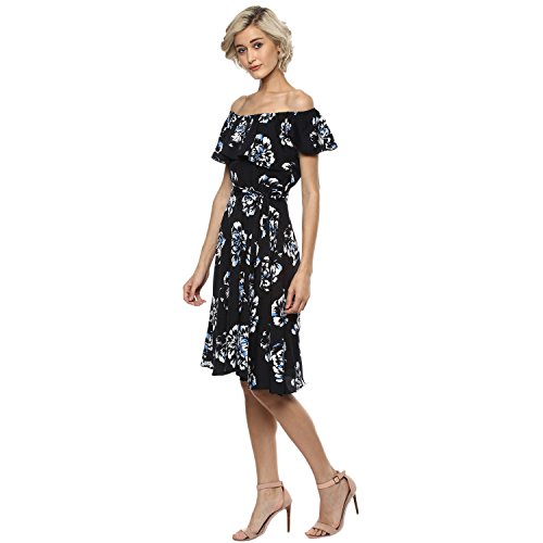 Image of Harpa Off-Shoulder Printed Dresses