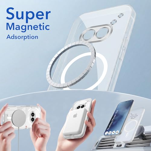 Image of Jkobi Lifetime Anti-Yellow MagSafe Compatible Clear Back Cover Case for Nothing Phone 2A 5G (Sleek Hard Crystal | Shockproof and Camera Protection)