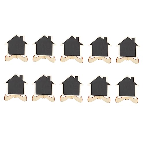 Housoutil Mini Chalkboard Sign 10pcs Wooden Chalkboard Decorations for Home Café