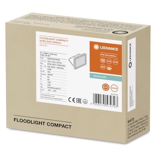Projecteur LED 20W LEDVANCE compact blanc 2000lm 4000K IP65 éclairage extérieur extérieur - 5