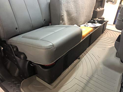 Rha Under Seat Storage 2009-2014 Extended Cab Fits Ford F150 F-150 Super Cab Upgraded Rear Underseat Box Black Organizer System Fits Extended Cab Only #TOP5