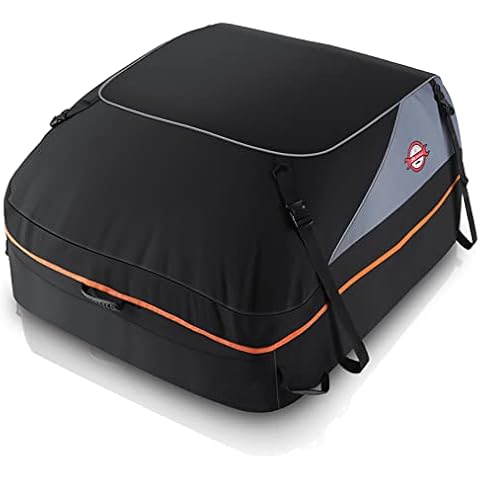 Sailnovo Rooftop Cargo Carrier Bag PRO, 16 Cubic Feet Waterproof Heavy Duty 900D Car Roof Bag with Anti-Slip Mat+ 4 Door Hooks, Roof Top Luggage Storage Bag - Perfect for Car with/Without Rack Cover