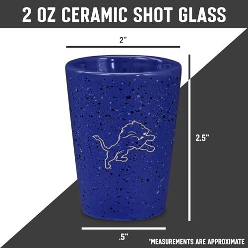 Rico Industries CSK2401RY Nfl Football Detroit Lions 2Oz Ceramic Shot Glass thumb #5