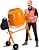 Fujampe 4.2 Cu Ft Electric Cement Mixer, 1/2 Hp Portable Electric Concrete Mixer Machine 120L Power Wheelbarrow Cement Mixing Tools for Stucco Mortar (Orange, 4.2 Cu.Ft.)
